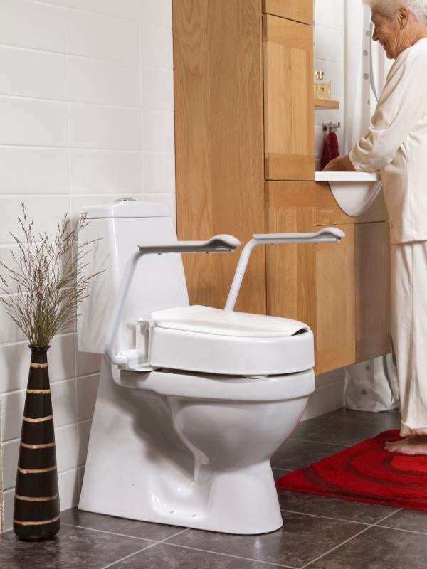 Toalettförhöjning Hi-Loo med armstöd