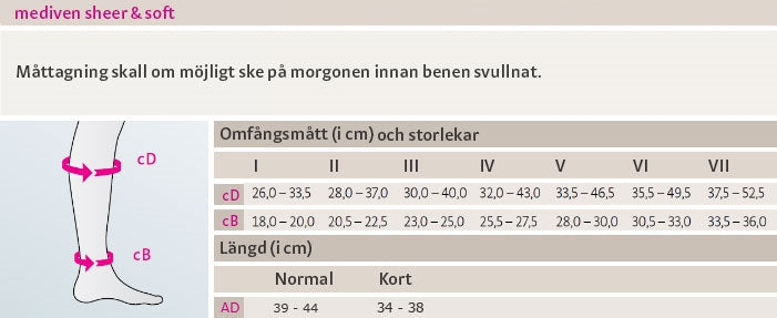 Mediven Sheer&Soft, Knälång Natural